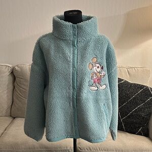 Disney Mickey Women’s Blue Fleece Teddy Jacket